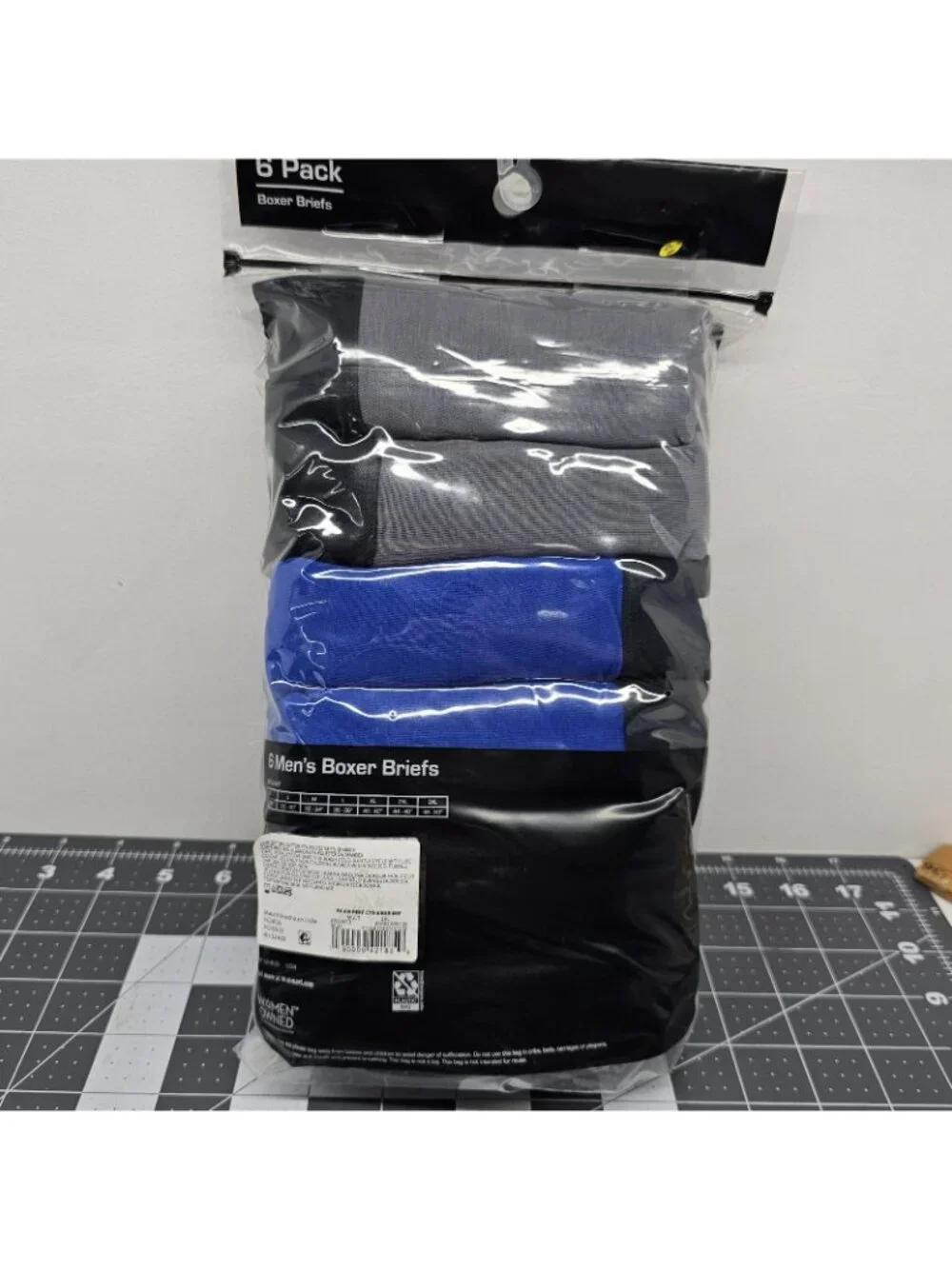 New Athletic Works Men's Breathable Cotton Underwear 2XL  44 - 46 Briefs 6 Pack